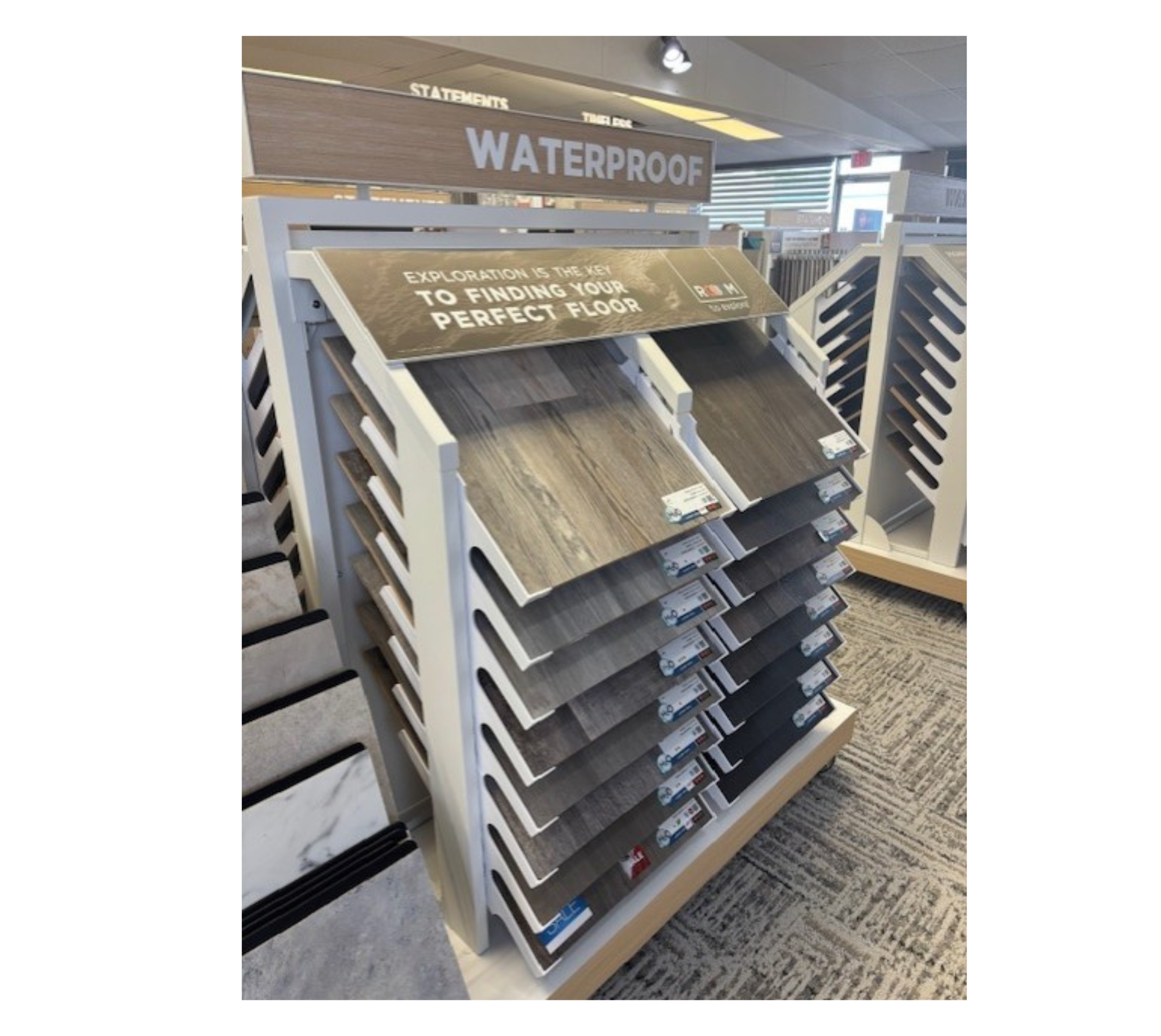 dark hardwood flooring displays